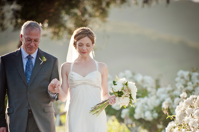 Bride Walking with Her Father